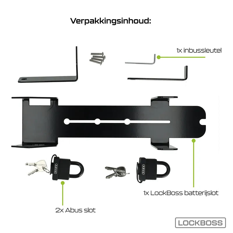 LockBoss L2 Accuslot – Anti-diefstal Batterijslot voor V20 & V20 Pro Fatbikes
