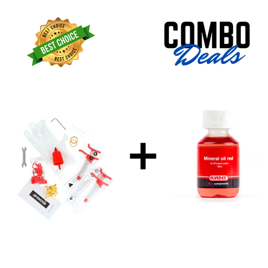 Combi deal: Fatbike edge Ontluchtingsset + Elvedes Remolie Rood (100 ml)