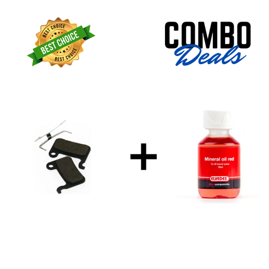 Combi deal: Fatbike Fatbike remblokken hydraulisch + Elvedes Remolie Rood (100 ml)